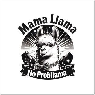 NO PROB-LLAMA! Retro Funny Llama Alpaca Graphic Posters and Art